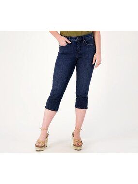 NYDJ Capri Jeans Size 16 Petite Curves 360 Slim Straight Mesquite Classic NEW